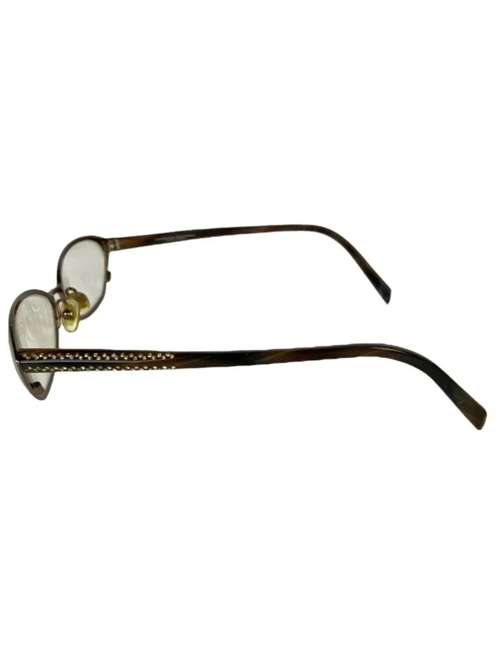 Carolina Herrera Womens Cat Eye Glasses Frames H103 Shiny Brown Bling 51-16-140